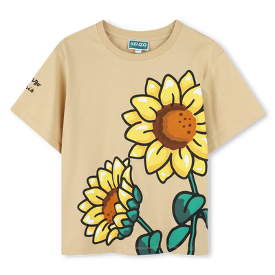 T-shirt imprim&eacute; tournesols KENZO KIDS FILLE