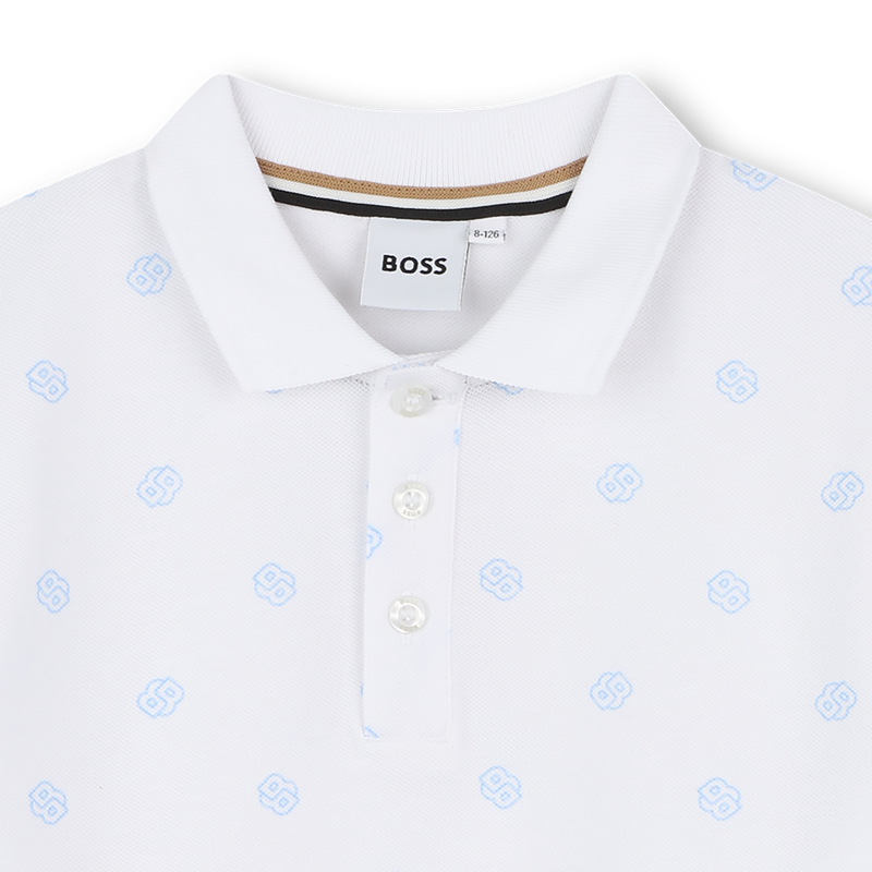 Polo à coupe droite imprimé BOSS 
                    GARCON
