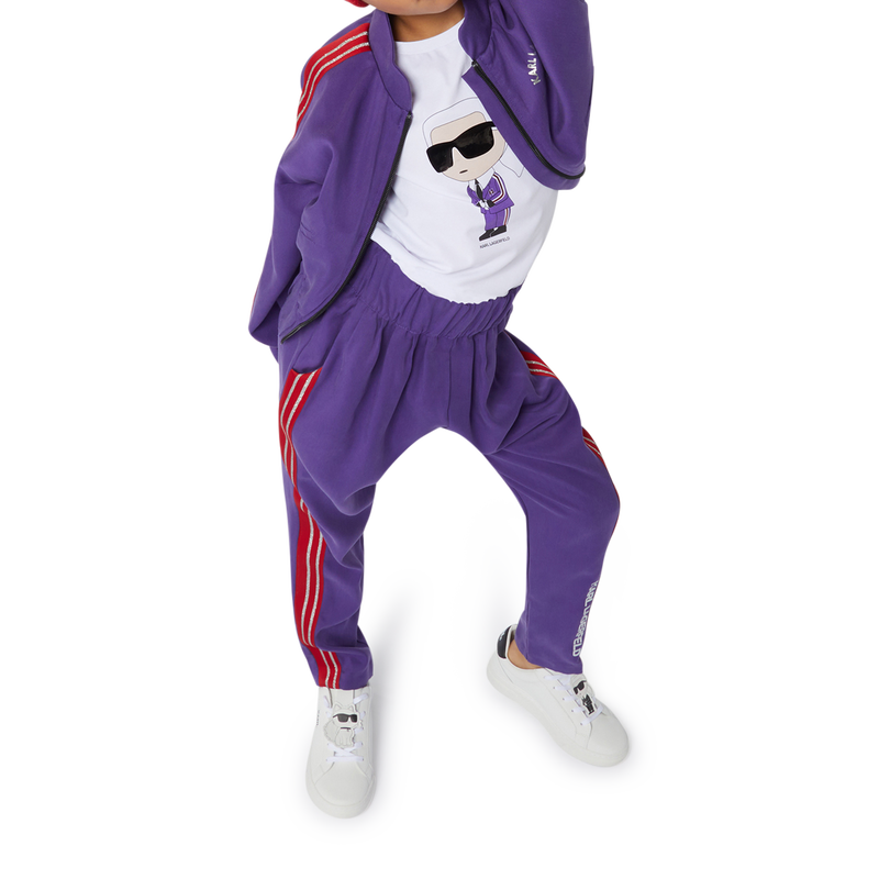 Baskets en cuir de vachette &agrave; lacets KARL LAGERFELD KIDS 
                        GARCON