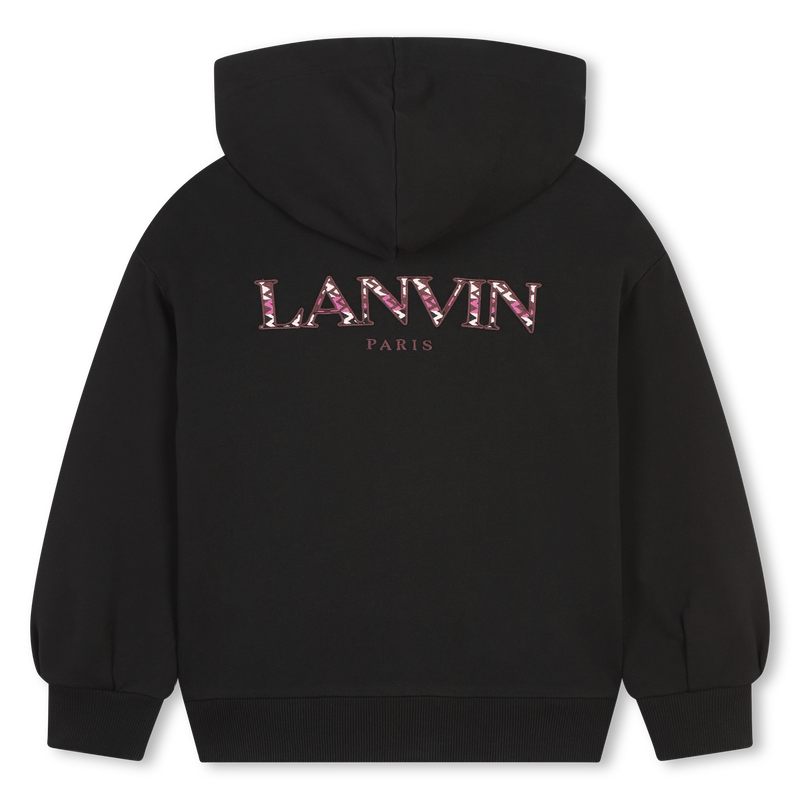 Sweat-shirt zippé à broderie LANVIN 
                    FILLE