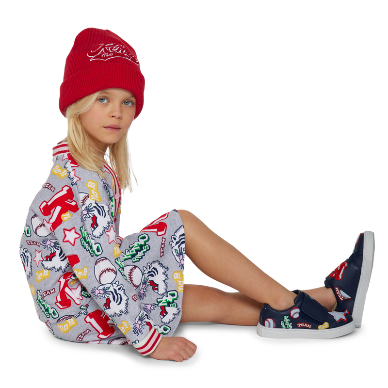 Baskets brodées à bandes auto-agrippantes KENZO KIDS 
                    UNISEXE