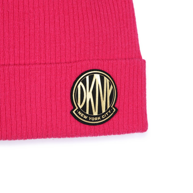 Bonnet en tricot avec revers DKNY 
                    FILLE