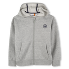 Cardigan de jogging &agrave; capuche, GRIS CHINE ACIER, hi-res