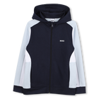 Cardigan &agrave; capuche, BLEU CARGO, hi-res