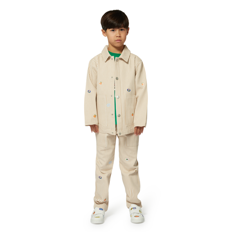 Veste rayée en sergé de coton KENZO KIDS 
                    UNISEXE