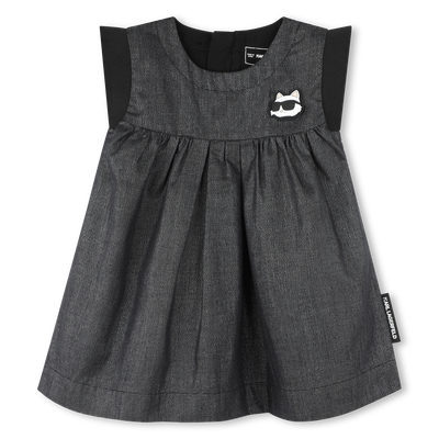 Robe évasée badge poitrine KARL LAGERFELD KIDS FILLE