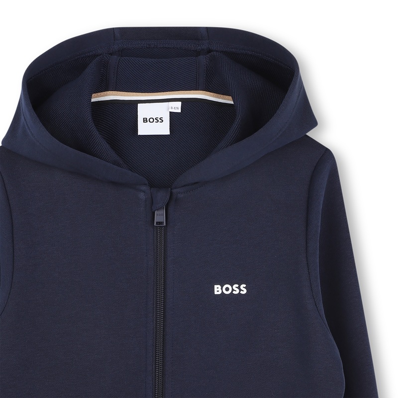 Sweat-shirt zipp&eacute; &agrave; capuche BOSS 
                        GARCON