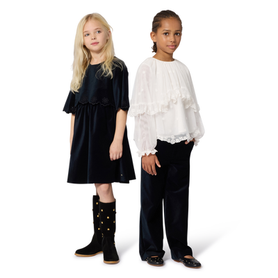 Blouse avec volants et broderies CHLOE FILLE