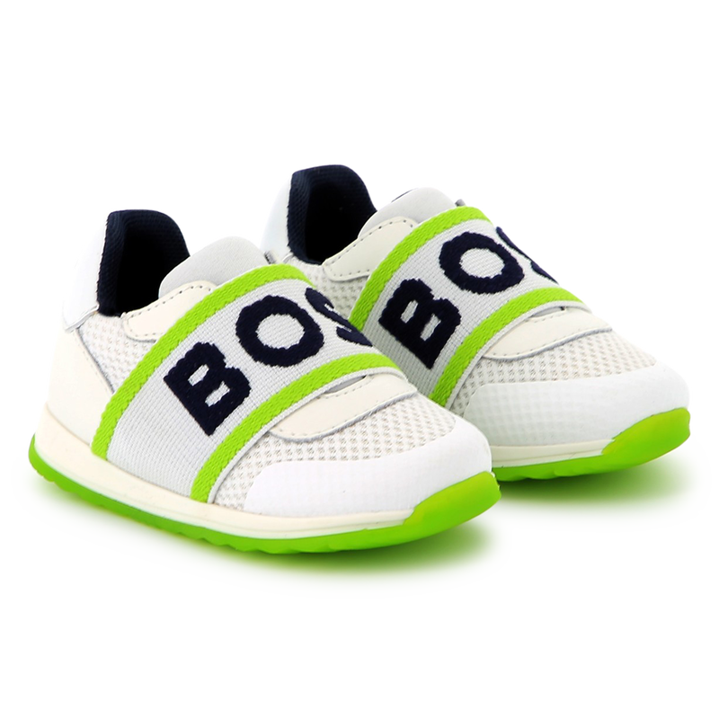 Baskets en cuir et r&eacute;sille BOSS 
                        GARCON