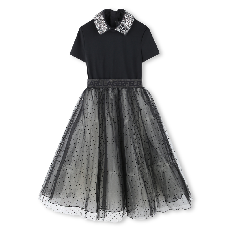 Robe de cérémonie multimatière KARL LAGERFELD KIDS 
                    FILLE
