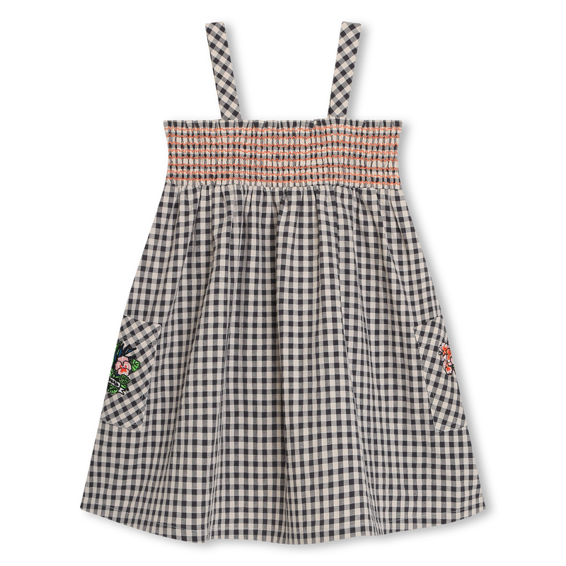 Robe vichy à bretelles KENZO KIDS 
                    FILLE