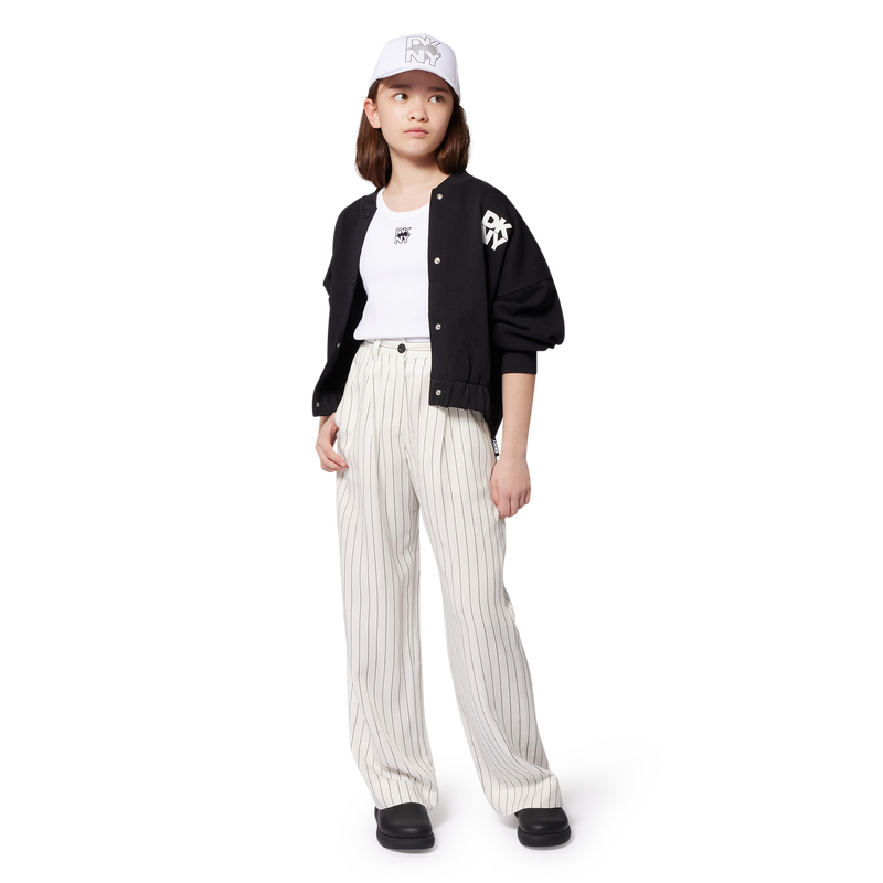 D&eacute;bardeur &agrave; c&ocirc;tes et broderie DKNY 
                        FILLE