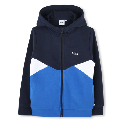 Cardigan zipp&eacute; &agrave; capuche BOSS GARCON