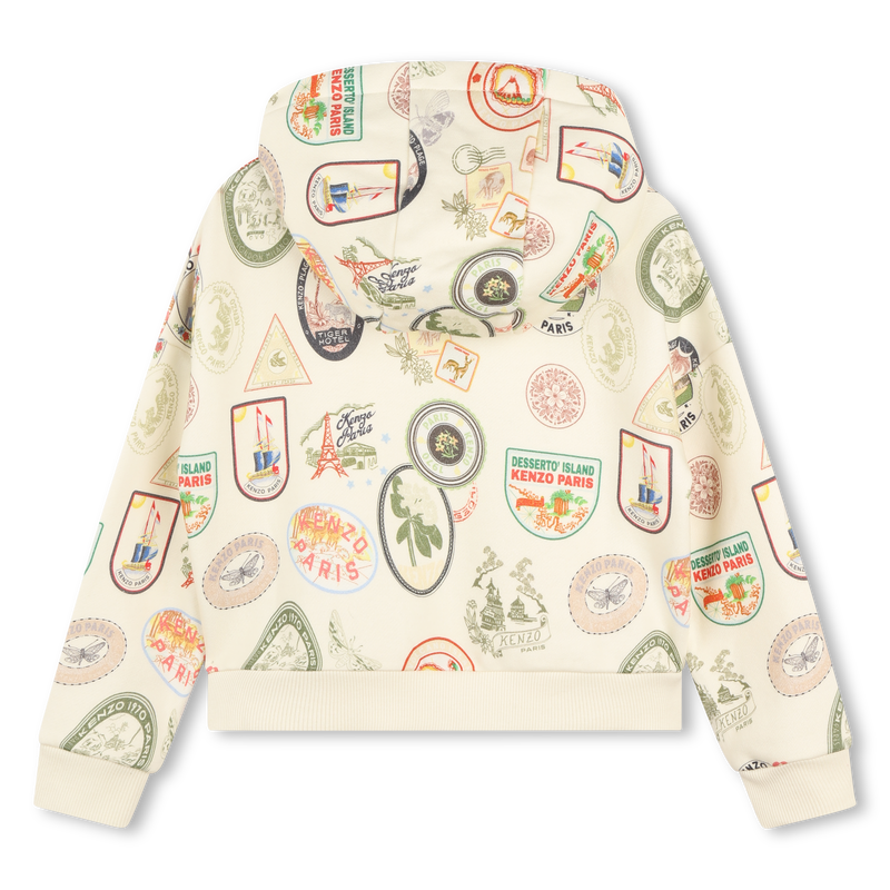 Sweat-shirt imprimé en coton KENZO KIDS 
                    FILLE