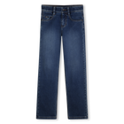 Jean coupe regular, LAVAGE ENZYMATIQUE POUSSE, hi-res