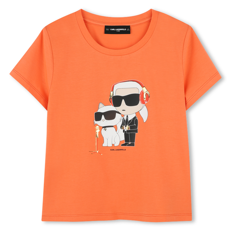 T-shirt avec imprim&eacute; plac&eacute; KARL LAGERFELD KIDS 
                        FILLE