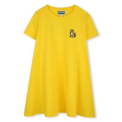 Robe évasée badge brodé KENZO KIDS FILLE