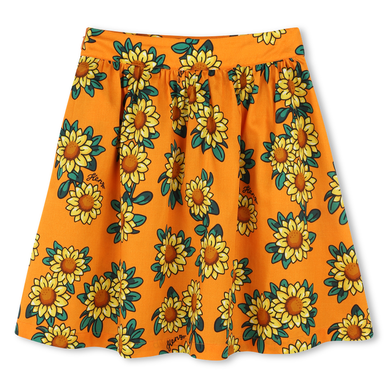Jupe imprim&eacute;e en satin coton KENZO KIDS 
                        FILLE