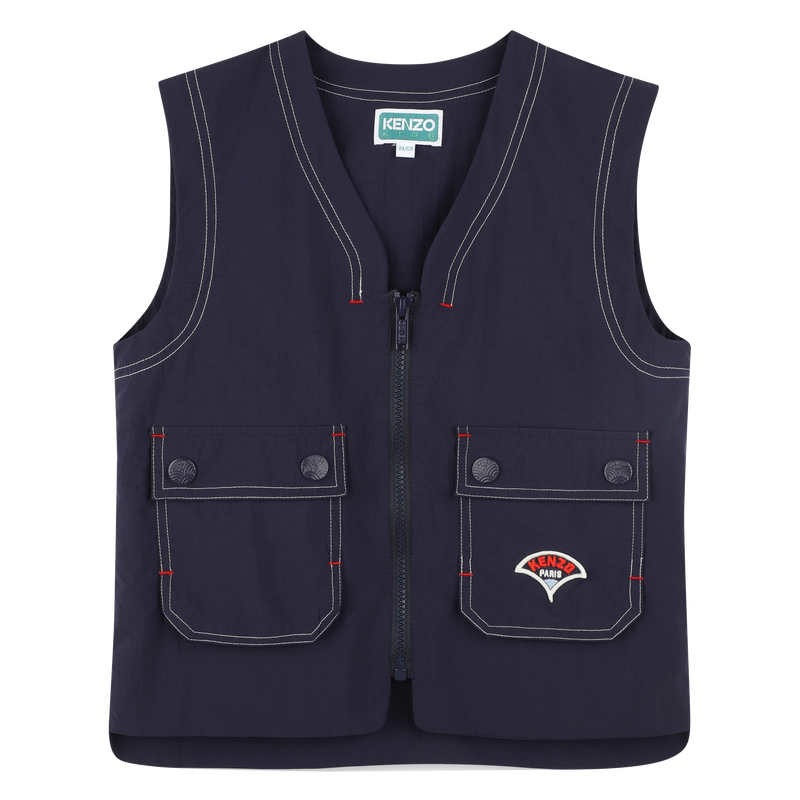 Veste sans manche zipp&eacute;e KENZO KIDS 
                        GARCON