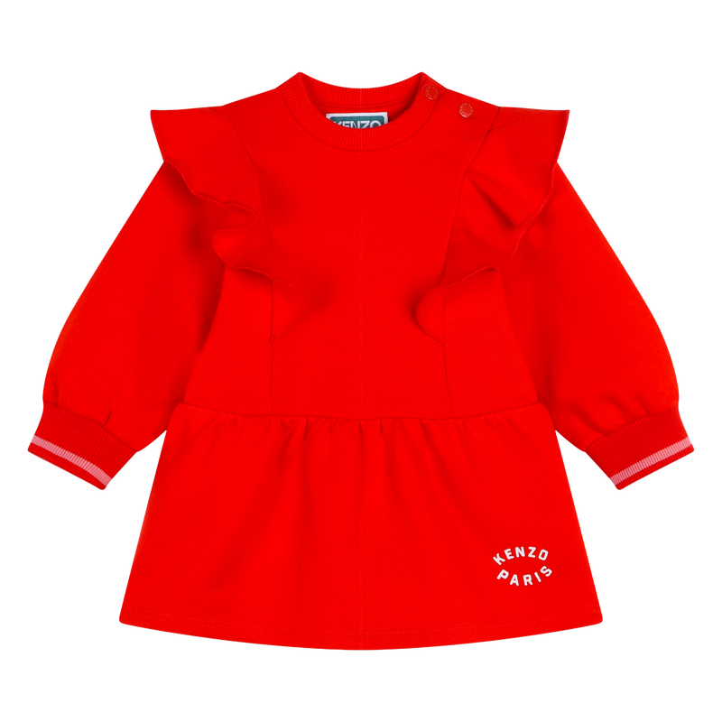 Robe molletonnée à volants KENZO KIDS 
                    FILLE