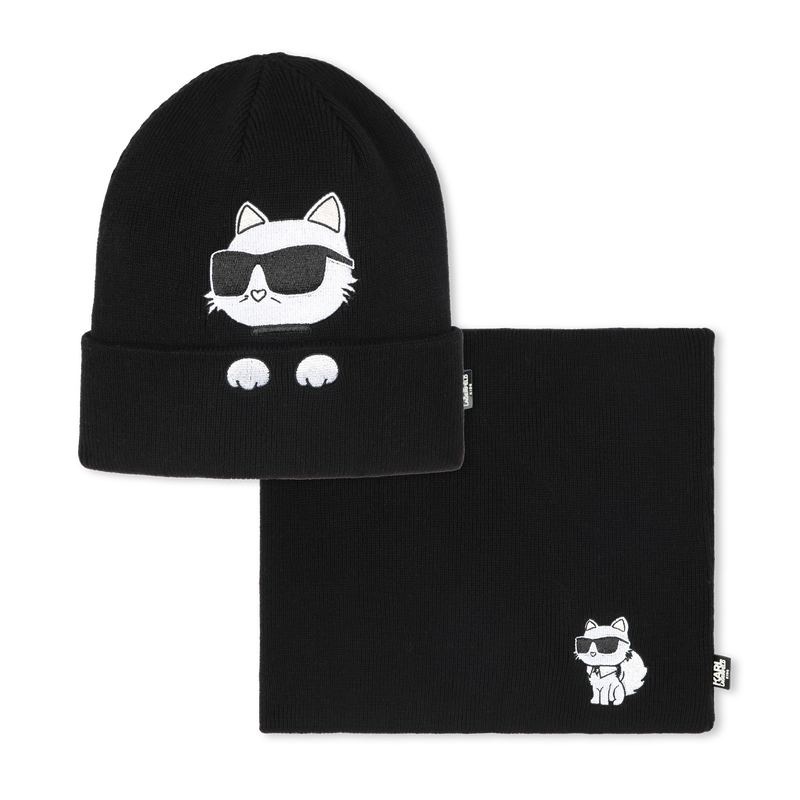 Ensemble bonnet et tour de cou KARL LAGERFELD KIDS 
                        FILLE