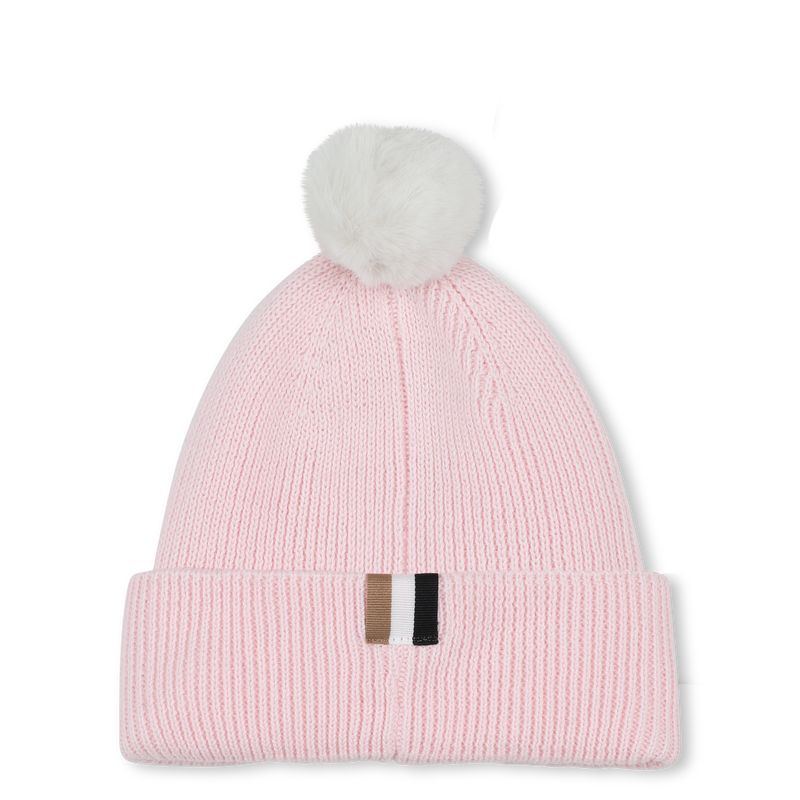 Bonnet tricot avec pompon BOSS 
                    FILLE