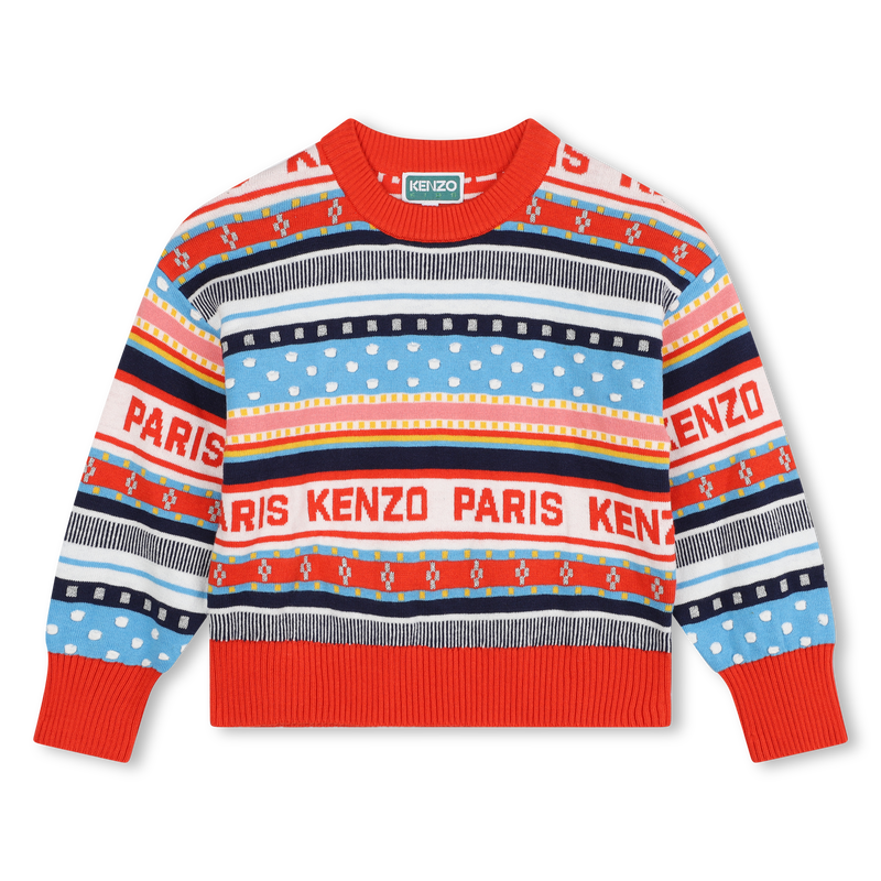 Pull en tricot jacquard KENZO KIDS 
                    FILLE