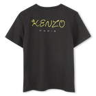 T-shirt en coton &agrave; badge brod&eacute; KENZO KIDS 
                    UNISEXE