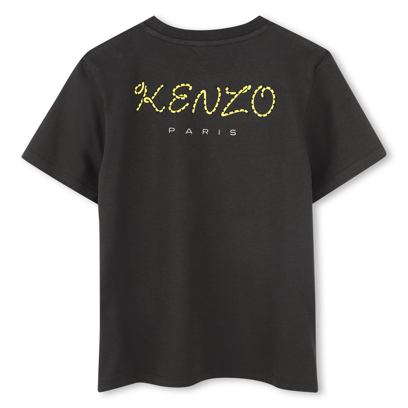 T-shirt en coton &agrave; badge brod&eacute; KENZO KIDS 
                        UNISEXE