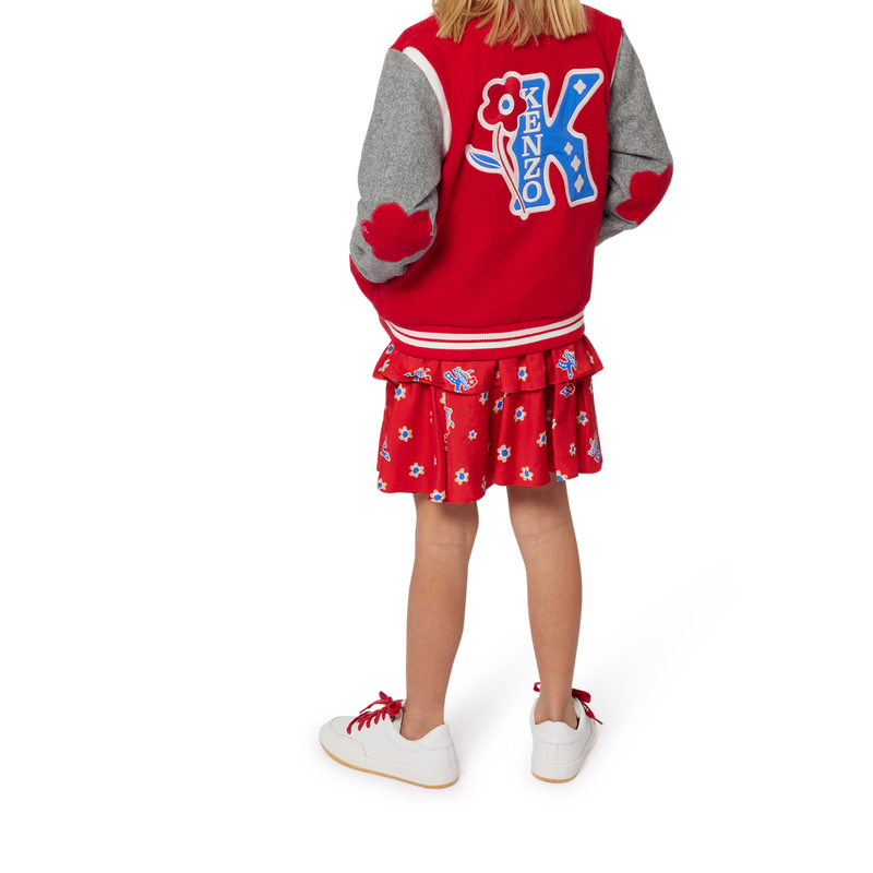 Jupe imprim&eacute;e &agrave; volants KENZO KIDS 
                        FILLE