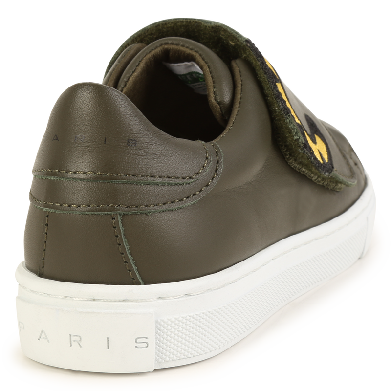 Baskets bande auto-agrippanteées cuir brodé KENZO KIDS 
                    UNISEXE