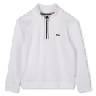 Sweat col montant zipp&eacute;, BLANC, hi-res