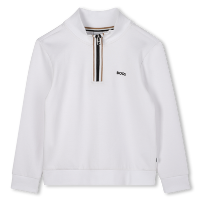 Sweat col montant zipp&eacute; BOSS GARCON