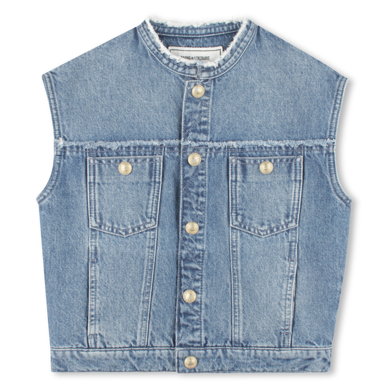 Veste sans manche en jean
