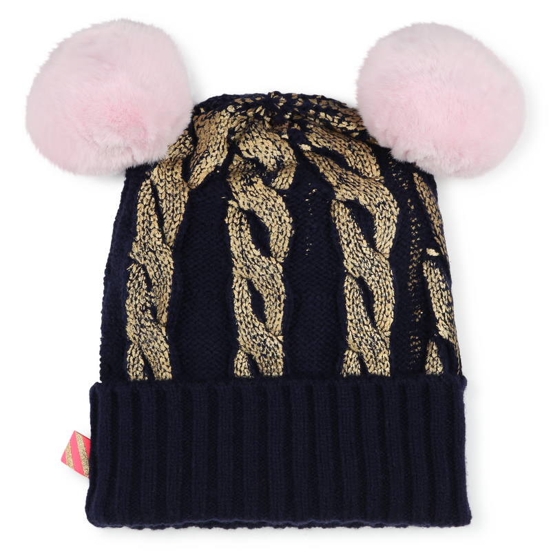 Bonnet à pompons avec torsades BILLIEBLUSH 
                    FILLE