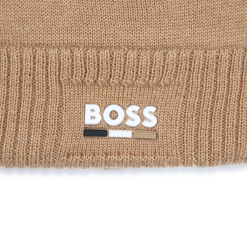 Bonnet tricoté à revers BOSS 
                    GARCON