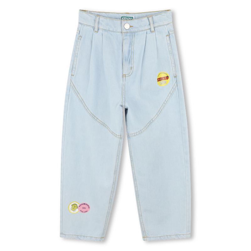 Jean &agrave; taille &eacute;lastiqu&eacute;e KENZO KIDS 
                        FILLE
