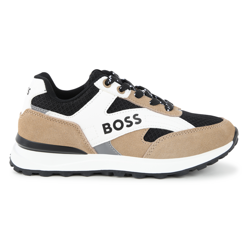 Baskets lacées en cuir de vachette BOSS 
                    GARCON