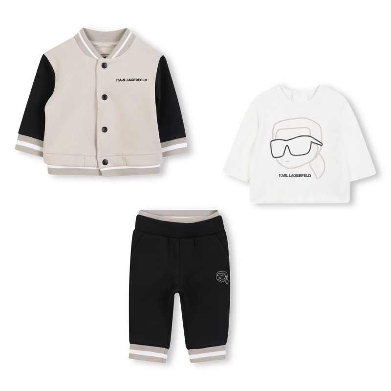 Ensemble cardigan et pantalon en double jersey KARL LAGERFELD KIDS 
                    GARCON