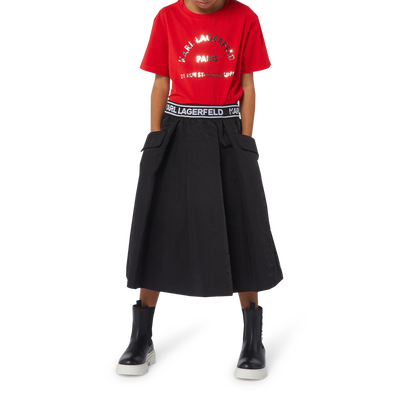 Bottines en cuir de vachette KARL LAGERFELD KIDS FILLE