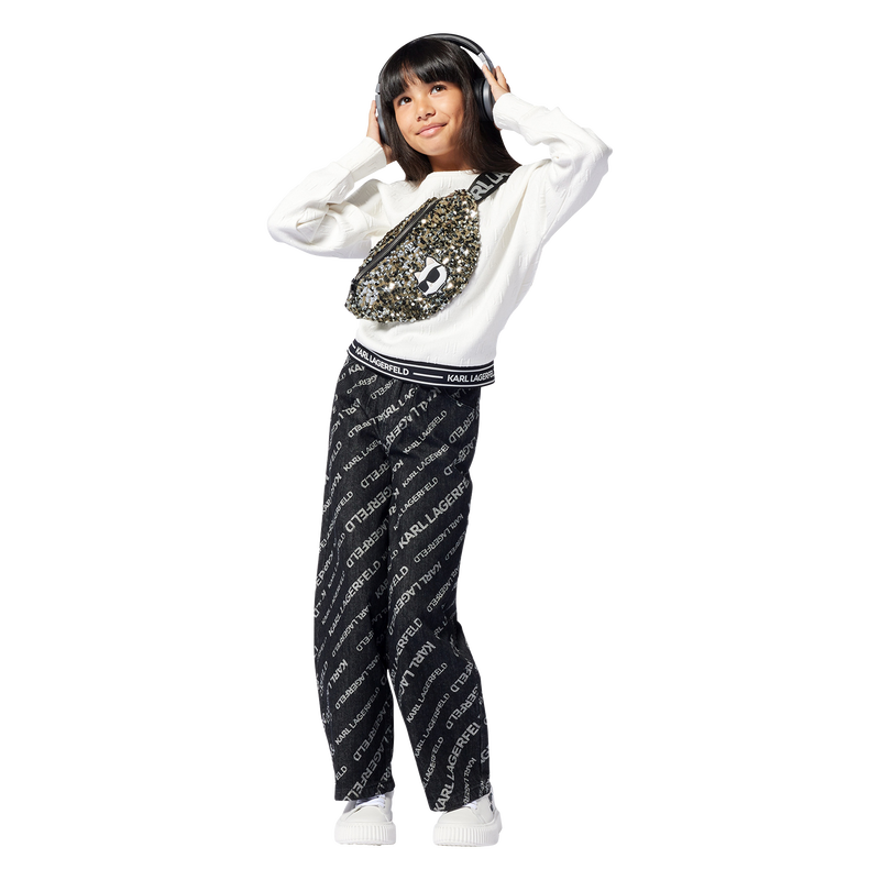 Sac banane ajustable orné de à sequins KARL LAGERFELD KIDS 
                    FILLE