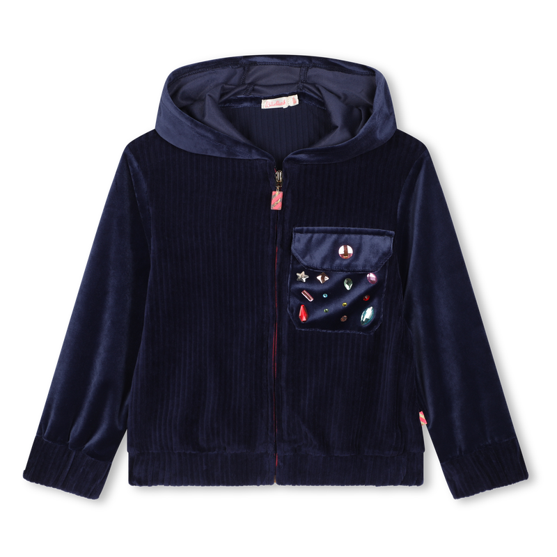 Cardigan à capuche en velours BILLIEBLUSH 
                    FILLE