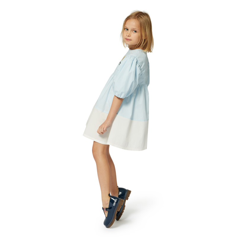 Robe &eacute;vas&eacute;e bicolore KENZO KIDS 
                        FILLE