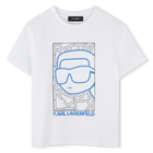 T-shirt avec imprim&eacute; plac&eacute; KARL LAGERFELD KIDS 
                    GARCON