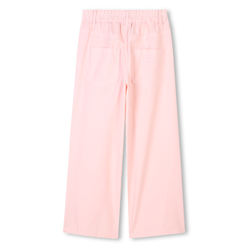 Pantalon &eacute;vas&eacute; en popeline KENZO KIDS 
                        FILLE