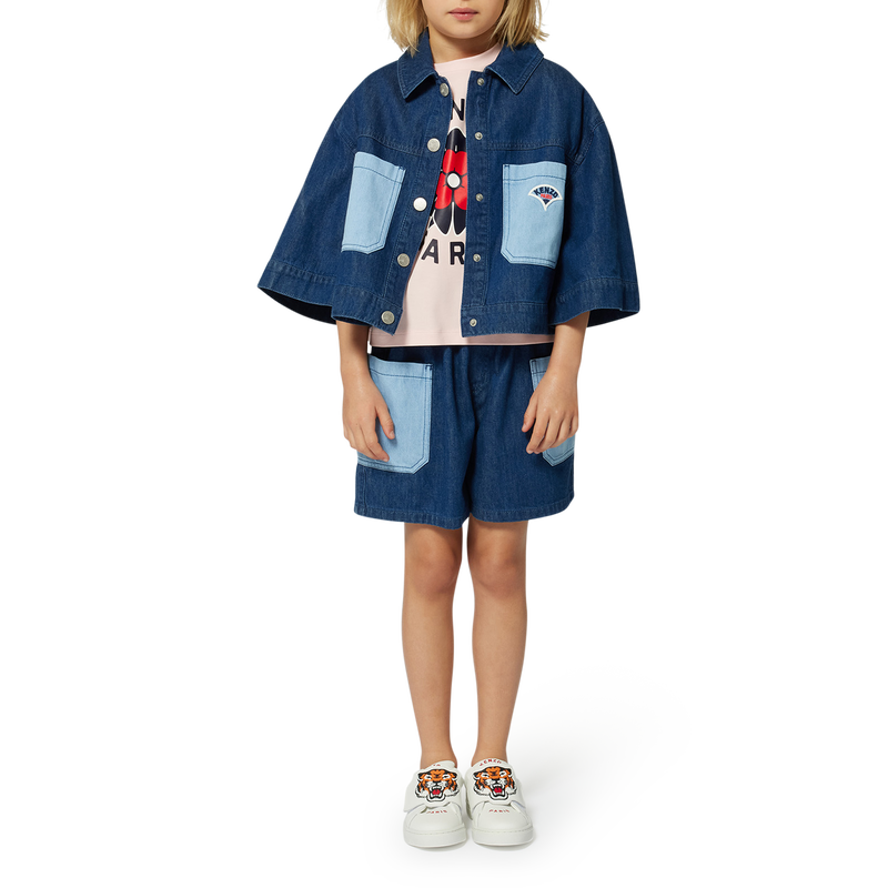Veste en jean brod&eacute;e