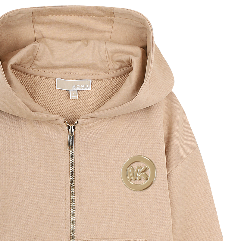 SWEAT ZIPP&Eacute; &Agrave; CAPUCHE MICHAEL KORS 
                        FILLE