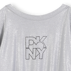 Robe en jersey paillet&eacute; argent&eacute; DKNY 
                    FILLE