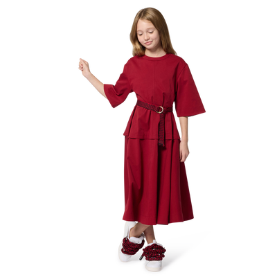 Robe longue en coton LANVIN FILLE