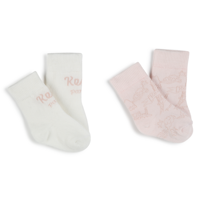 Duo de chaussettes en jacquard KENZO KIDS 
                    UNISEXE